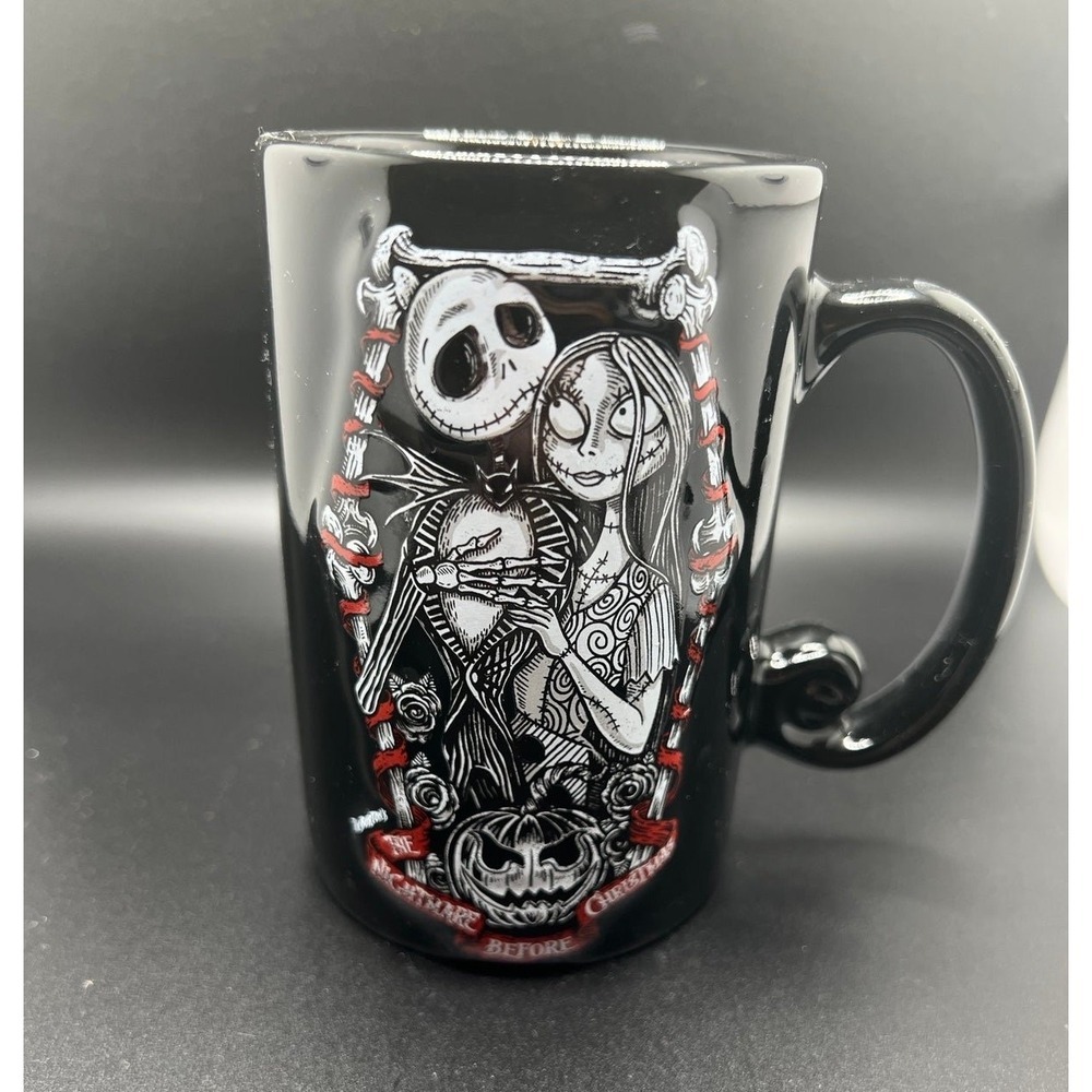 NIGHTMARE BEFORE CHRISTMAS JACK SKELLINGTON TALL COFFEE MUG Valentine Sally